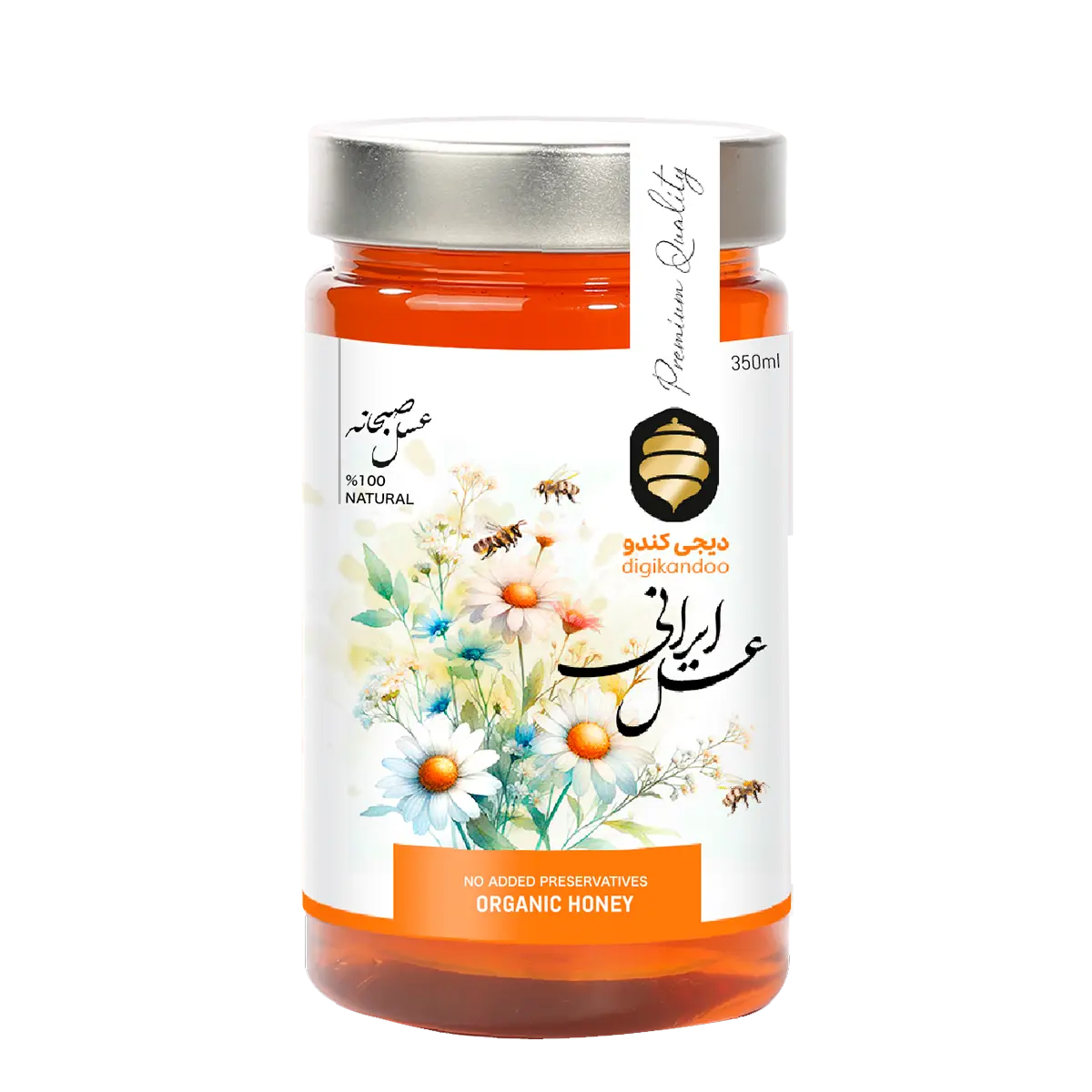 عسل صبحانه ممتاز دیجی‌کندو: شروعی شیرین و پرانرژی برای روز شما عسل صبحانه ممتاز دیجی‌کندو محصولی طبیعی و با کیفیت است که به طور خاص برای وعده صبحانه و شروع یک روز پرانرژی طراحی و تولید شده‌ است. این عسل معمولاً از شهد گل‌ های متنوع (چند گیاه) در فصل بهار و تابستان توسط زنبور عسل جمع‌ آوری می‌ شود که این موضوع طعم و عطر دلنشین و متعادلی به آن می‌ بخشد. ویژگی‌ های کلیدی: طعم و عطر دلپذیر: این عسل طعمی ملایم و شیرینی متعادلی دارد که آن را برای اکثر ذائقه‌ ها، به‌ خصوص کودکان، جذاب می‌ کند. عطر آن نیز یادآور گل‌ های بهاری و طبیعت است. بافت و غلظت مناسب: عسل صبحانه دیجی‌کندو غلظت و قوام مناسبی دارد که باعث می‌ شود به راحتی روی نان تست، کره، خامه یا پنکیک پخش شود و از آن نریزد. منبع انرژی طبیعی: این عسل سرشار از قند های ساده و طبیعی (عمدتاً فروکتوز و گلوکز) است که به سرعت جذب بدن شده و انرژی لازم برای فعالیت‌ های روزانه را فراهم می‌ کند. این ویژگی آن را به یک جایگزین عالی برای قند و شکر های مصنوعی در وعده صبحانه تبدیل کرده‌ است. خواص سلامتی‌ بخش: عسل طبیعی دارای خواص آنتی‌ باکتریال و آنتی‌ اکسیدانی است. مصرف منظم آن می‌ تواند به تقویت سیستم ایمنی بدن، بهبود عملکرد دستگاه گوارش و تسکین گلودرد کمک کند. تضمین کیفیت: برند دیجی‌کندو معمولاً بر طبیعی و خالص بودن محصولات خود تأکید دارد. این عسل‌ ها اغلب خام و حرارت‌ ندیده هستند تا تمام آنزیم‌ ها و خواص طبیعی‌ شان حفظ شود. همچنین، این محصولات دارای برگه آزمایش معتبر برای تأیید کیفیت و اصالت هستند.