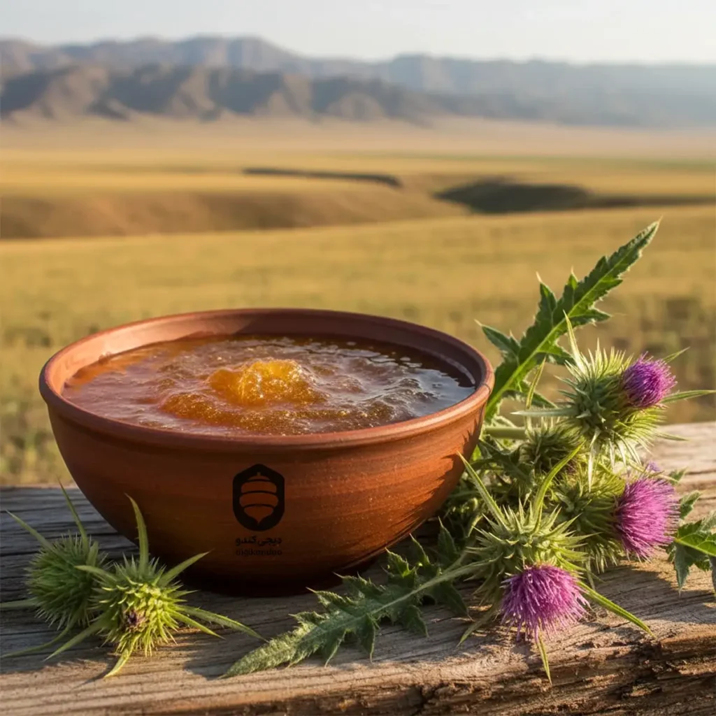 عسل قنقال که از شهد گل‌ های گیاه دارویی قنقال (که به آن شکرتیغال هم می ‌گویند) به دست می ‌آید، یکی از خاص‌ ترین و پر فایده ‌ترین انواع عسل، به ‌ویژه برای دستگاه تنفسی است. مهم ‌ترین خواص دارویی عسل قنقال عبارتند از: بهبود دهنده قوی سرفه و گلو درد: این عسل به عنوان یک خلط‌ آور طبیعی شناخته می ‌شود و به نرم شدن سینه و مجاری تنفسی کمک می ‌کند. برای درمان انواع سرفه، به ‌خصوص سرفه‌ های خشک، بسیار مؤثر است. ضد التهاب و ضد باکتریایی: عسل قنقال دارای خواص ضد التهابی و ضد میکروبی قوی است که به کاهش عفونت‌ های دستگاه تنفسی و بهبود سریع ‌تر سرماخوردگی و برونشیت کمک می ‌کند. تقویت سیستم ایمنی بدن: مانند سایر عسل‌ های طبیعی، این عسل نیز سرشار از آنتی ‌اکسیدان‌ ها است و مصرف منظم آن می ‌تواند به تقویت سیستم ایمنی بدن و پیشگیری از بیماری ‌ها کمک کند. مفید برای دستگاه گوارش: این عسل می ‌تواند به تسکین و بهبود زخم‌ های معده و مشکلات گوارشی کمک کرده و به عنوان یک ماده مغذی برای باکتری‌ های مفید روده عمل کند. انرژی ‌زا و مقوی: عسل قنقال یک منبع انرژی طبیعی و سریع ‌الجذب است و می ‌تواند به رفع خستگی و تقویت عمومی بدن کمک نماید. به طور خلاصه، عسل قنقال “پادشاه عسل ‌ها برای سرفه و مشکلات ریوی” محسوب می ‌شود و در طب سنتی جایگاه ویژه‌ ای برای درمان بیماری ‌های تنفسی دارد.